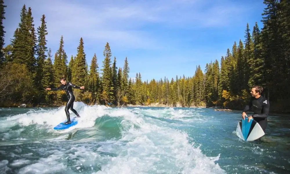 River Surfing and Windsurfing in Calgary