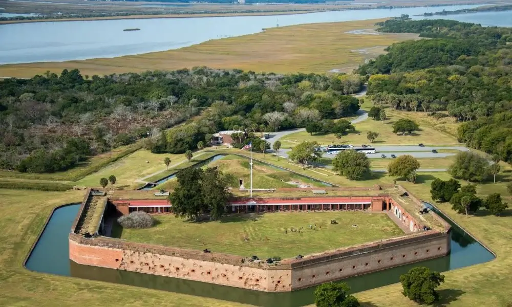 The Fort Pulaski Monument in Savannah 