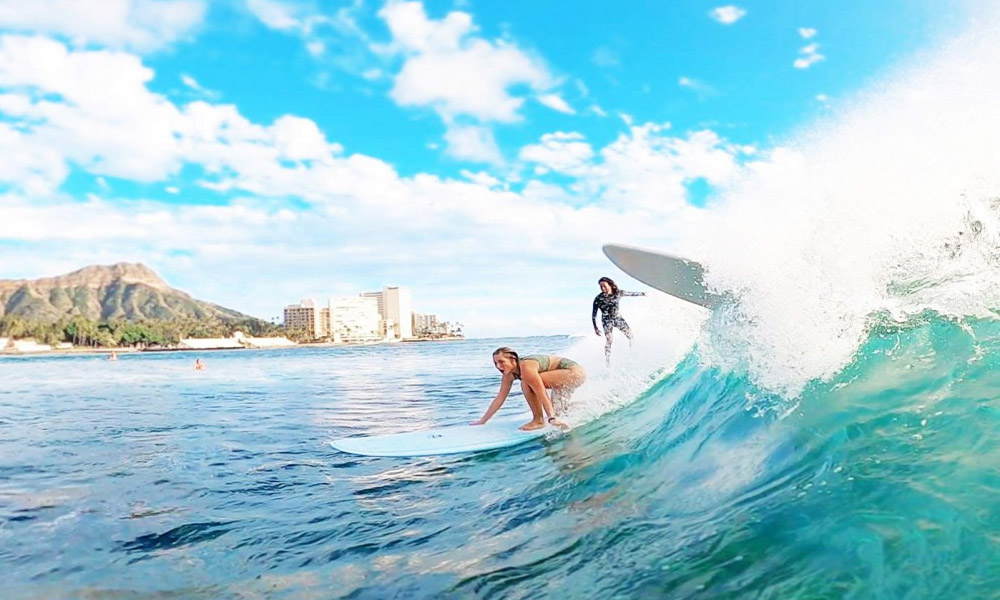 Surfing in Waikiki