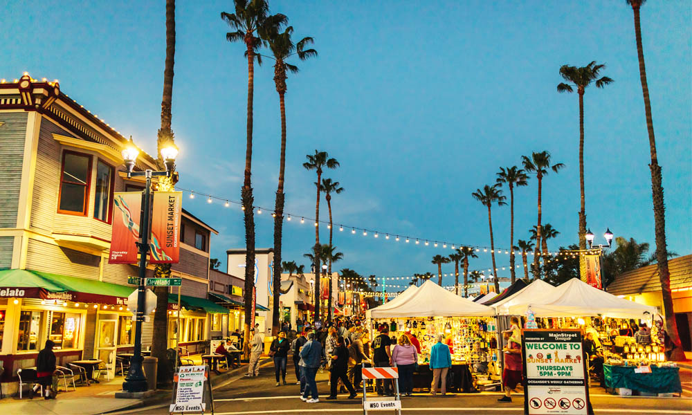 Oceanside’s Downtown Farmers Market. Oceanside farm-to-table dining.